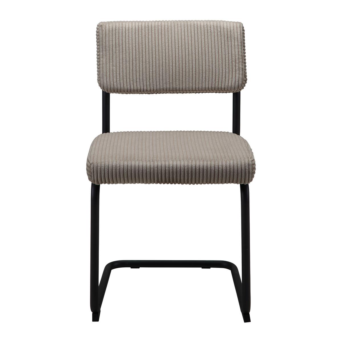 HOUPACÍ ŽIDLE ALFREDO - černá/světle šedá, Moderní, kov/dřevo (47/86/56cm) - Bessagi Home