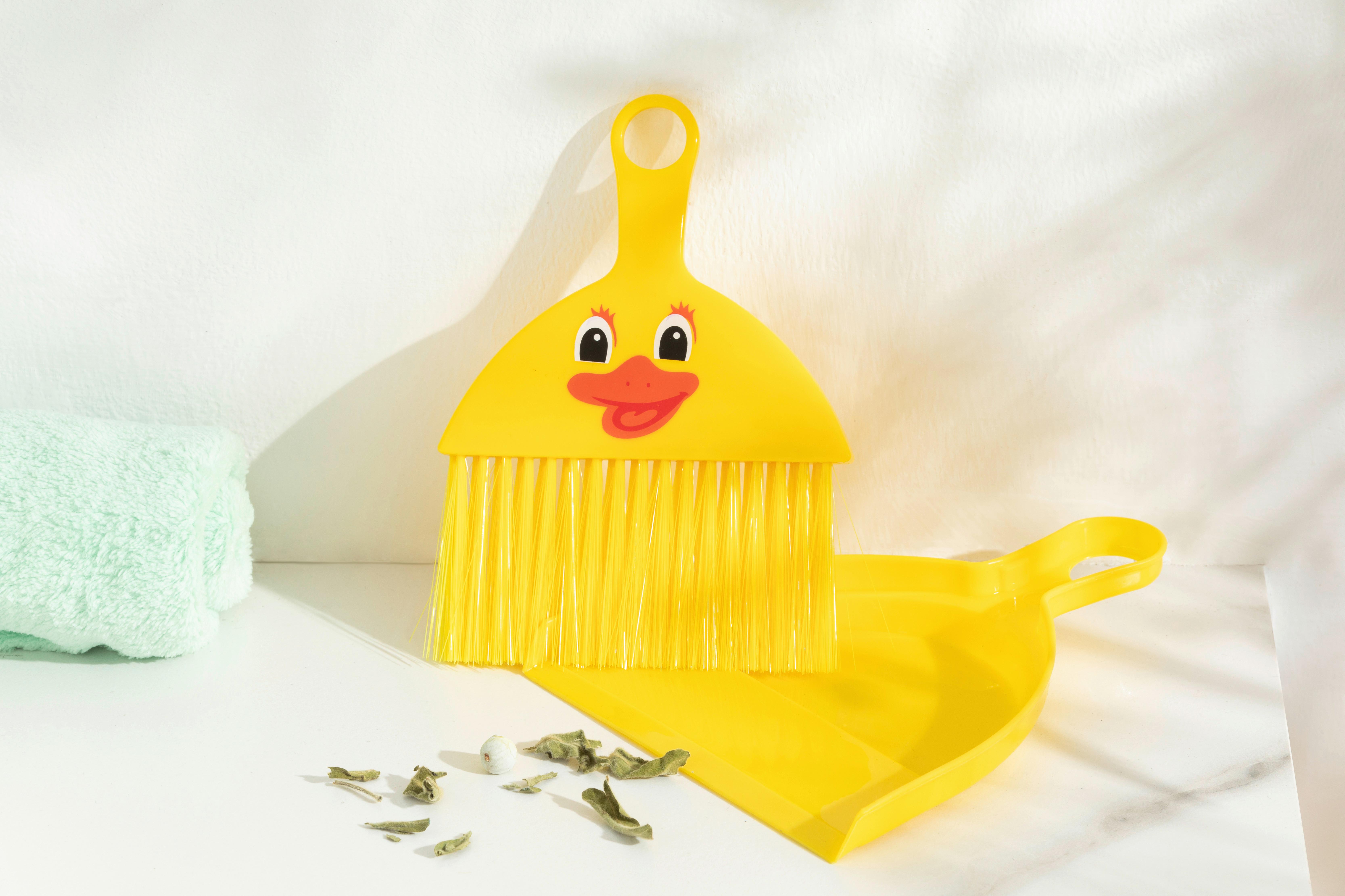 Kehrgarnitur Susanne - Gelb, KONVENTIONELL, Kunststoff (16.7/20/2cm) - Ondega
