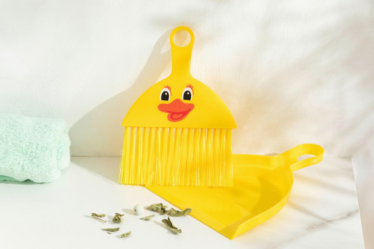 Kehrgarnitur Susanne - Gelb, KONVENTIONELL, Kunststoff (16.7/20/2cm) - Ondega