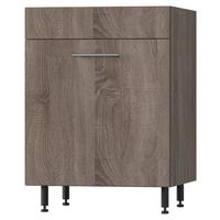 Mosogató Alsószekrény Corina 2 - tölgyfa színű, Modern, műanyag/faalapú anyag (60/82,4/58cm)