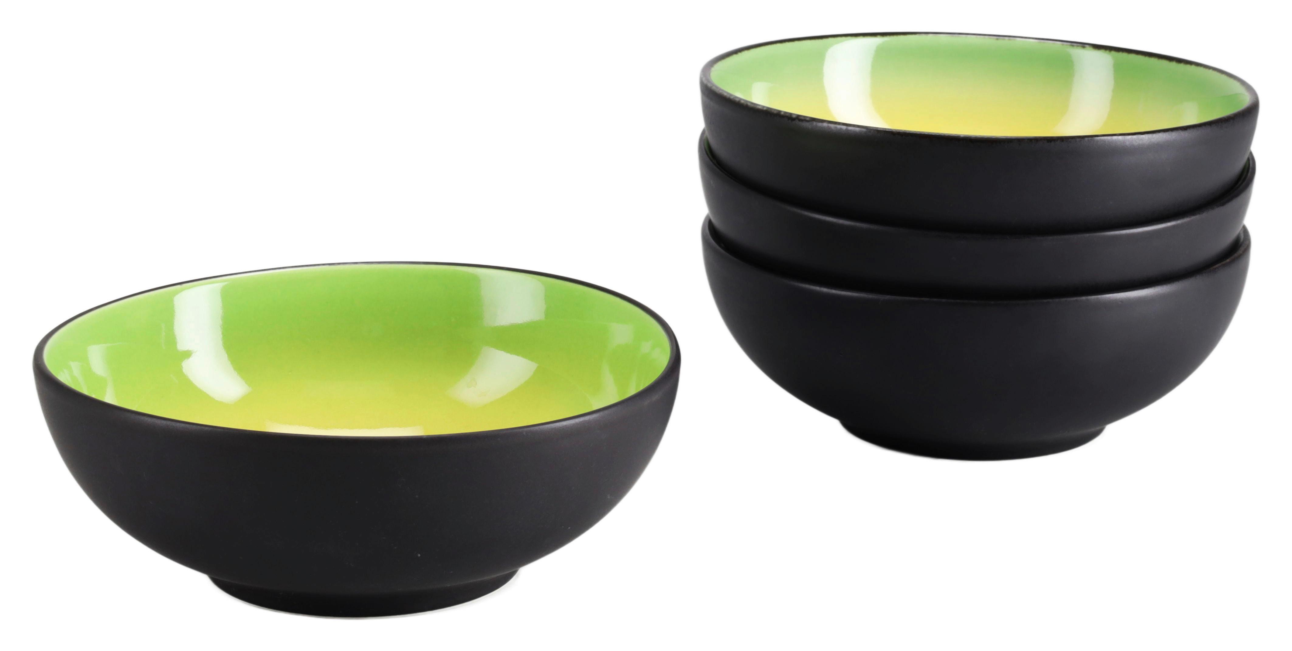 SCHÜSSELSET 24928 HOT GREEN SMOOTHIE BOWL - Hellgelb/Schwarz, Basics, Keramik (16,5/6cm) - Creatable