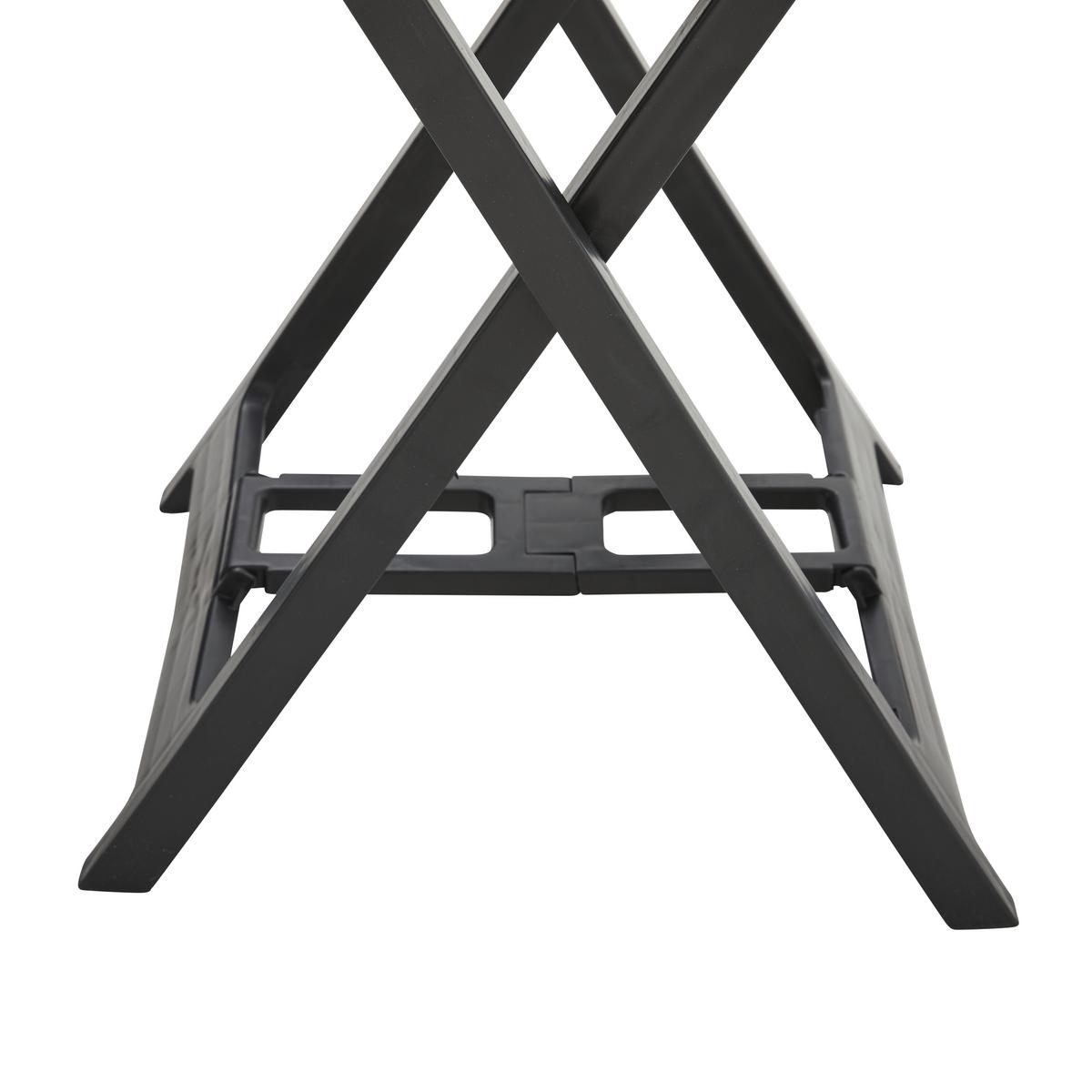 Balkonmöbel Set Aus Polypropylen - Anthrazit, KONVENTIONELL, Kunststoff