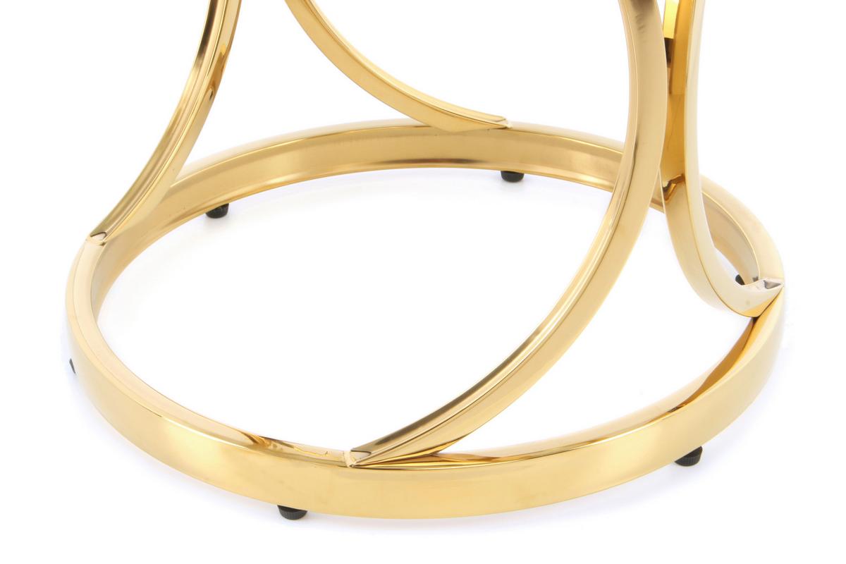 Beistelltisch Weyda 125 Goldfarben B: 40 cm - Goldfarben, Design, Glas/Metall (40/40/42cm) - Kayoom