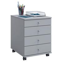 KONTAJNER NA KOLIESKACH LONA MINI SIVÁ - sivá/strieborná, Basics, kompozitné drevo/plast (42/57/50cm) - P & B