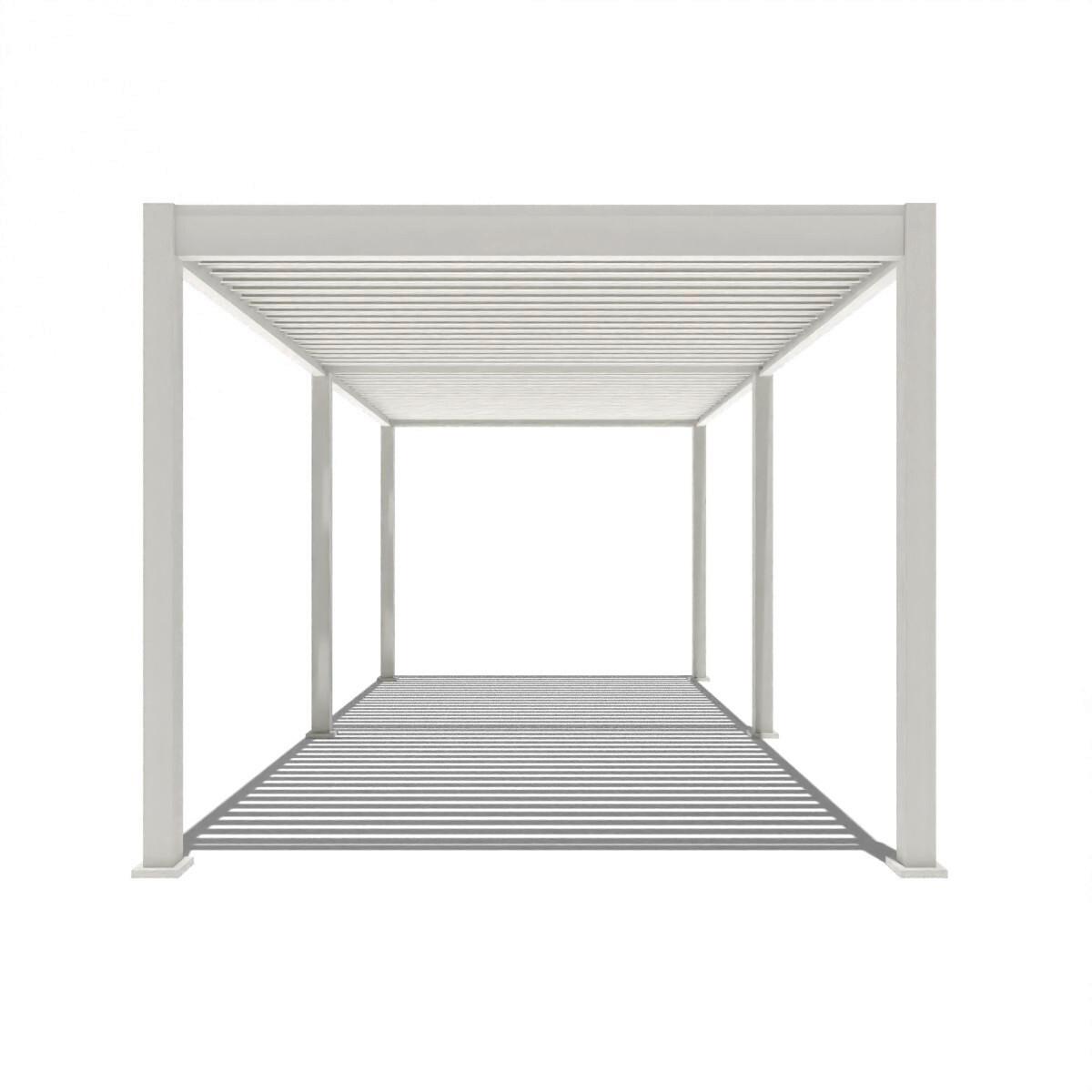 Pergola Deluxe 600x300cm Wetterfest, Elektrisch - Weiß, Basics, Metall (600/255/300cm) - Gardenson