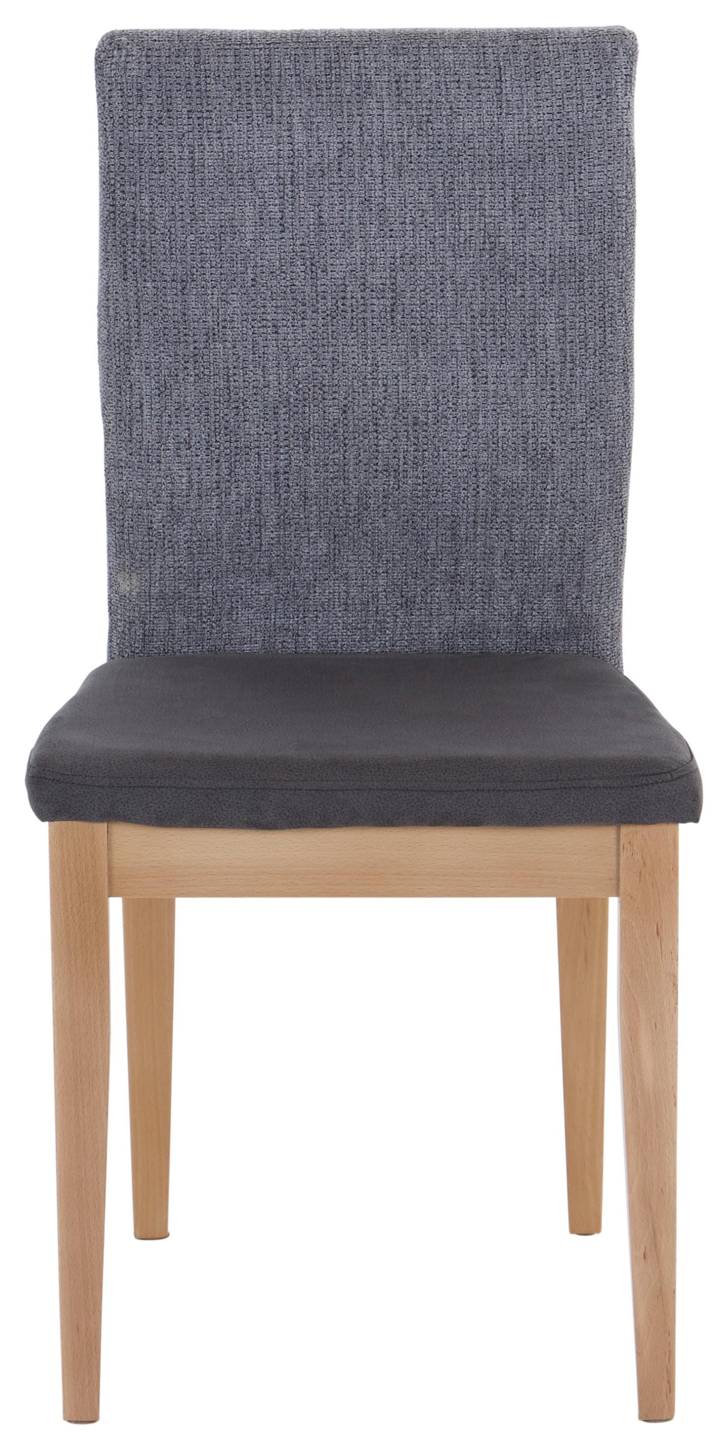 Vierfußstuhl Manzano Grau Gepolstert - Grau, KONVENTIONELL, Holz/Textil (45/90/52cm)