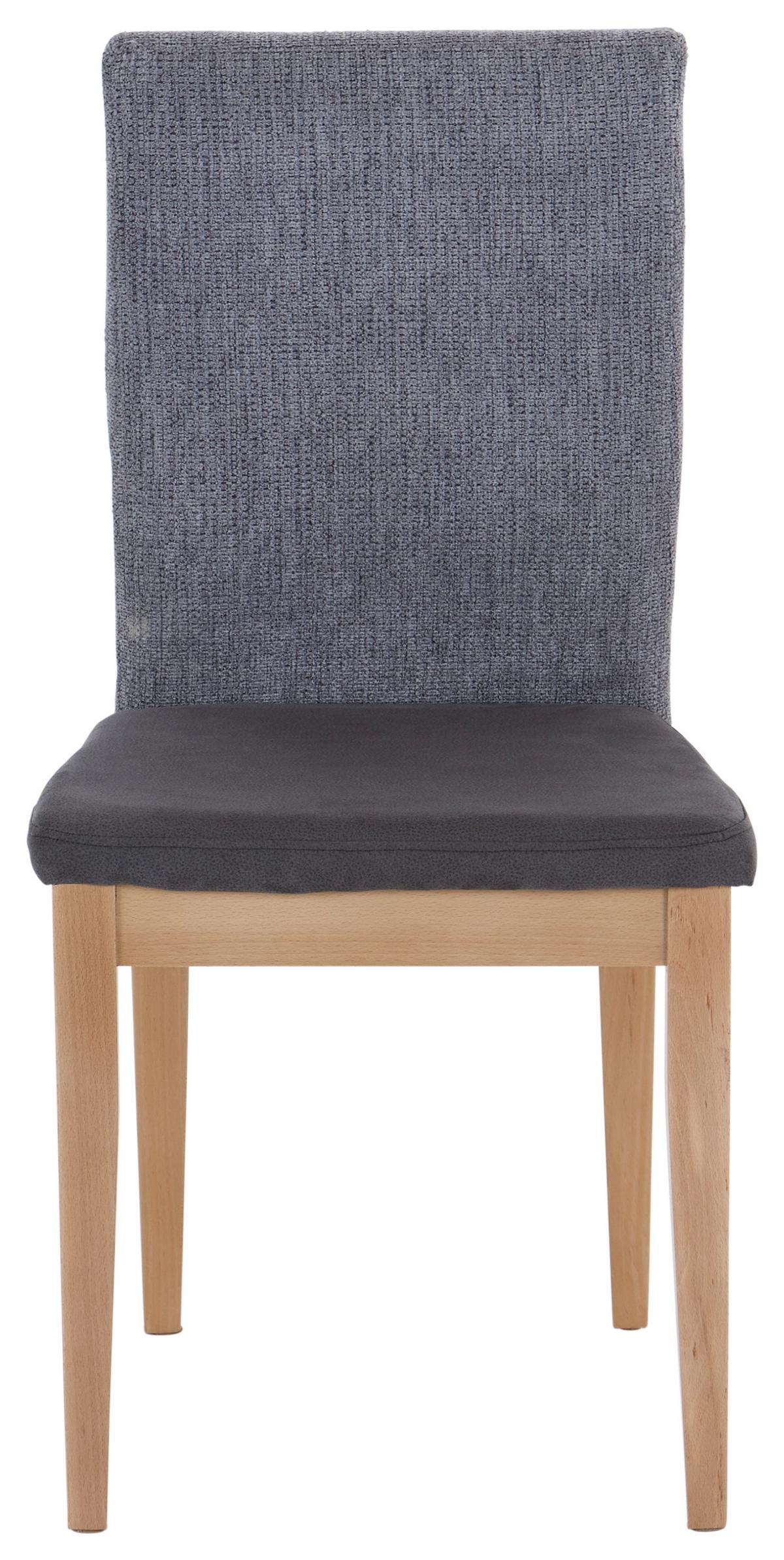 Vierfußstuhl Manzano Grau Gepolstert - Grau, KONVENTIONELL, Holz/Textil (45/90/52cm)