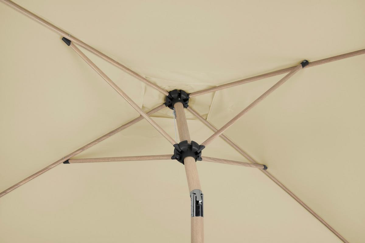 Sonnenschirm Cordoba BxHxT: 150x231x230 cm Naturfarben - Eichefarben/Naturfarben, Basics, Textil/Metall (150/231/230cm) - Schneider