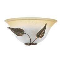 Wandleuchte Bronzefarben Weiß Hg L: 30 cm - Weiß Hochglanz/Bronzefarben, KONVENTIONELL, Glas/Metall (30/14/30cm)