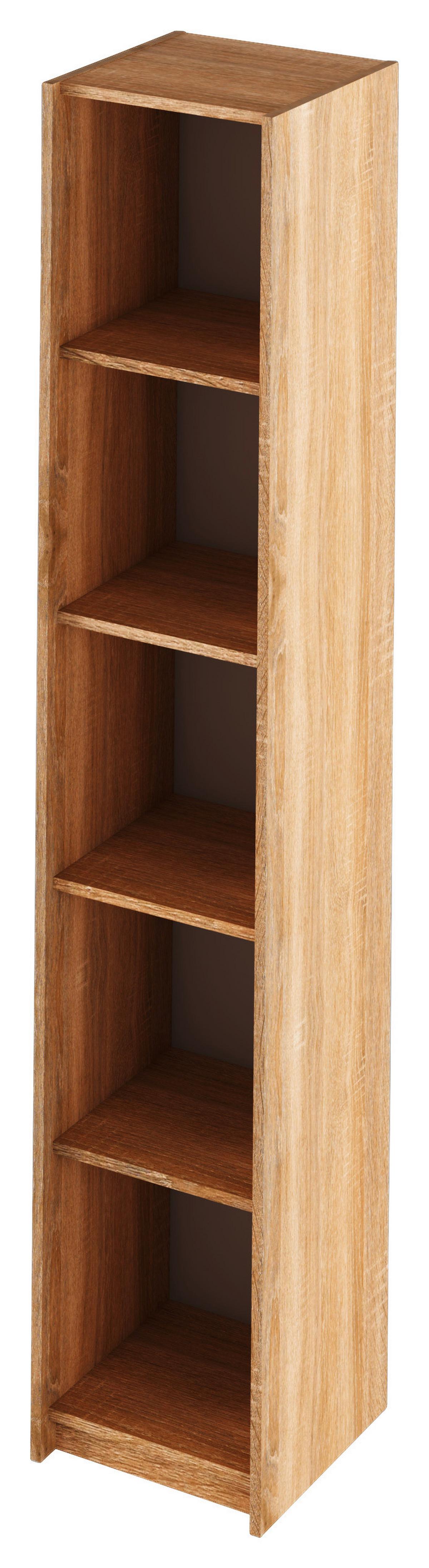 Regál na dokumenty AUREL - barvy dubu, Moderní, kompozitní dřevo (35/182,6/35cm)