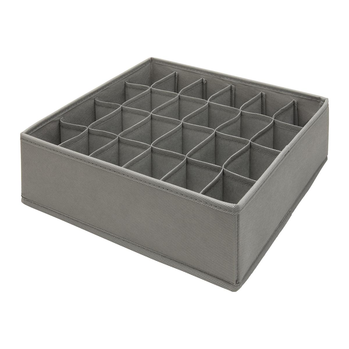 Sada úložných boxov 4 ks - tmavosivá, Modern, textil/papier - Mömax