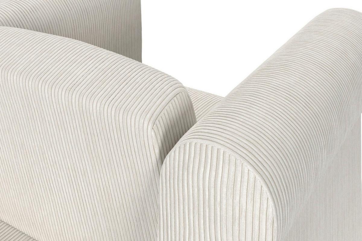 Sessel Firenze Creme, Relaxfunktion - Creme/Schwarz, Basics, Textil (111/83/87cm) - Livetastic