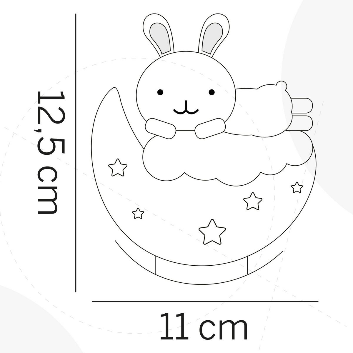 Kindertischleuchte Celeste Pastellblau Weiß L: 11 cm - Pastellblau/Weiß, Basics, Kunststoff (11/6.5/12.5cm)
