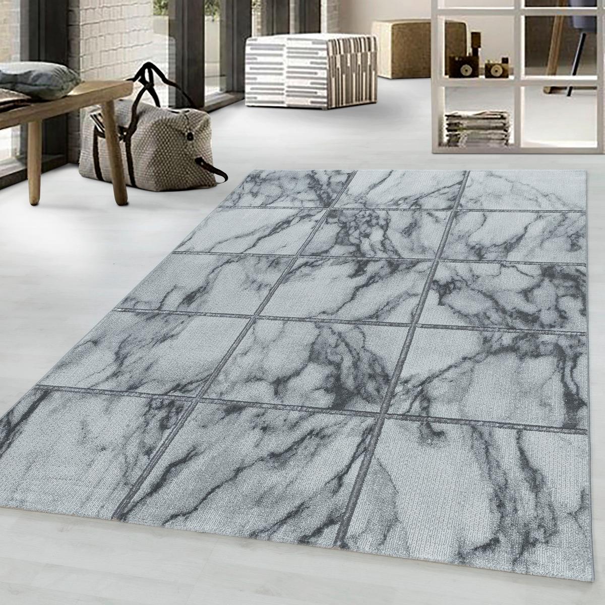 Webteppich Silber Naturfaser Naxos 140x200 cm - Silberfarben, Design, Textil (140/200cm)