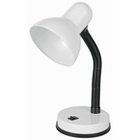 Tischlampe Lucia Schwarz/weiß Flexibler Arm, Kippschalter - Weiß, KONVENTIONELL, Metall (37cm) - Ondega