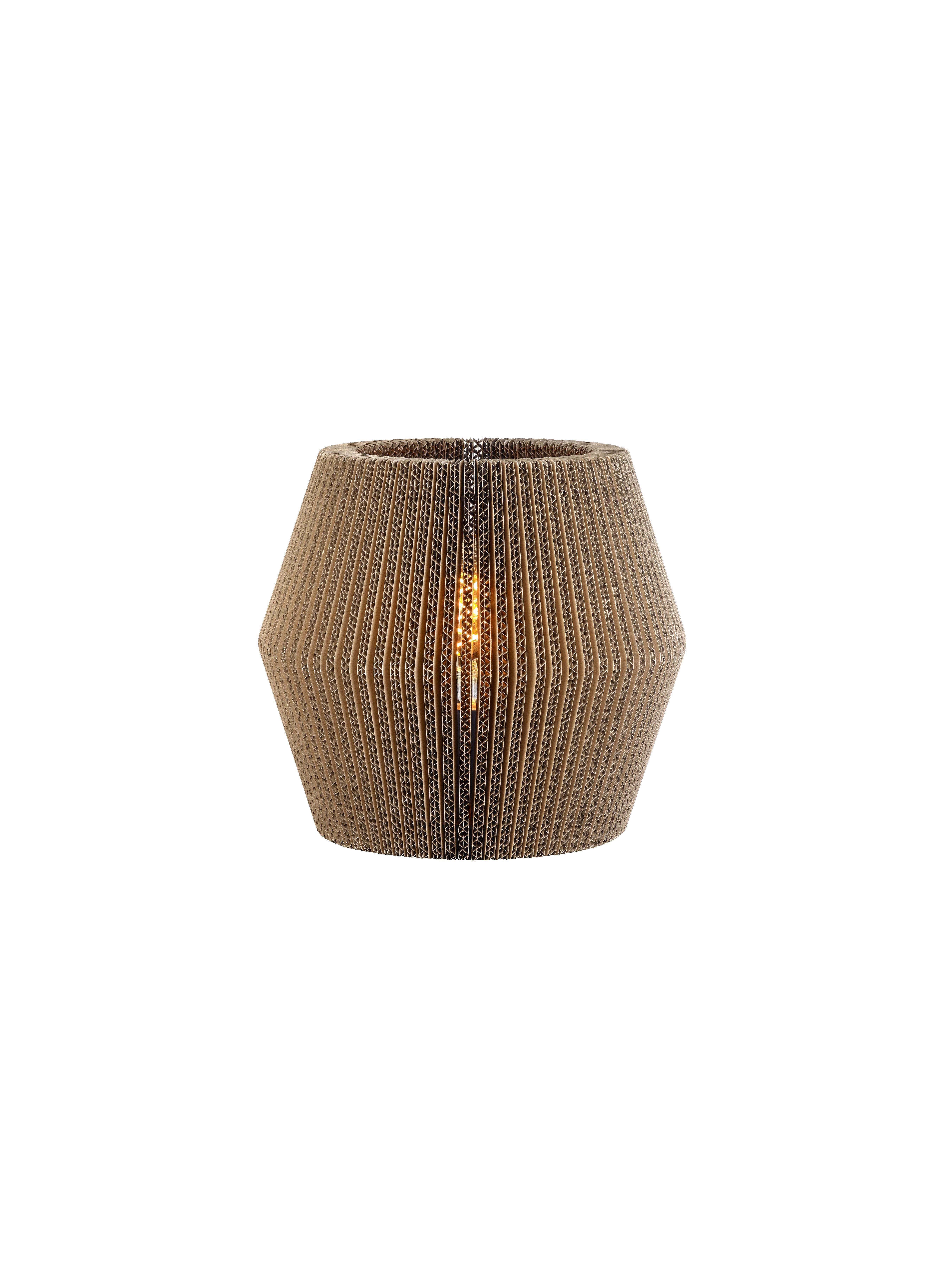 Tischleuchte 50418/1-20 - Naturfarben, Design, Wellpappe (ø 28/26cm) - Hell