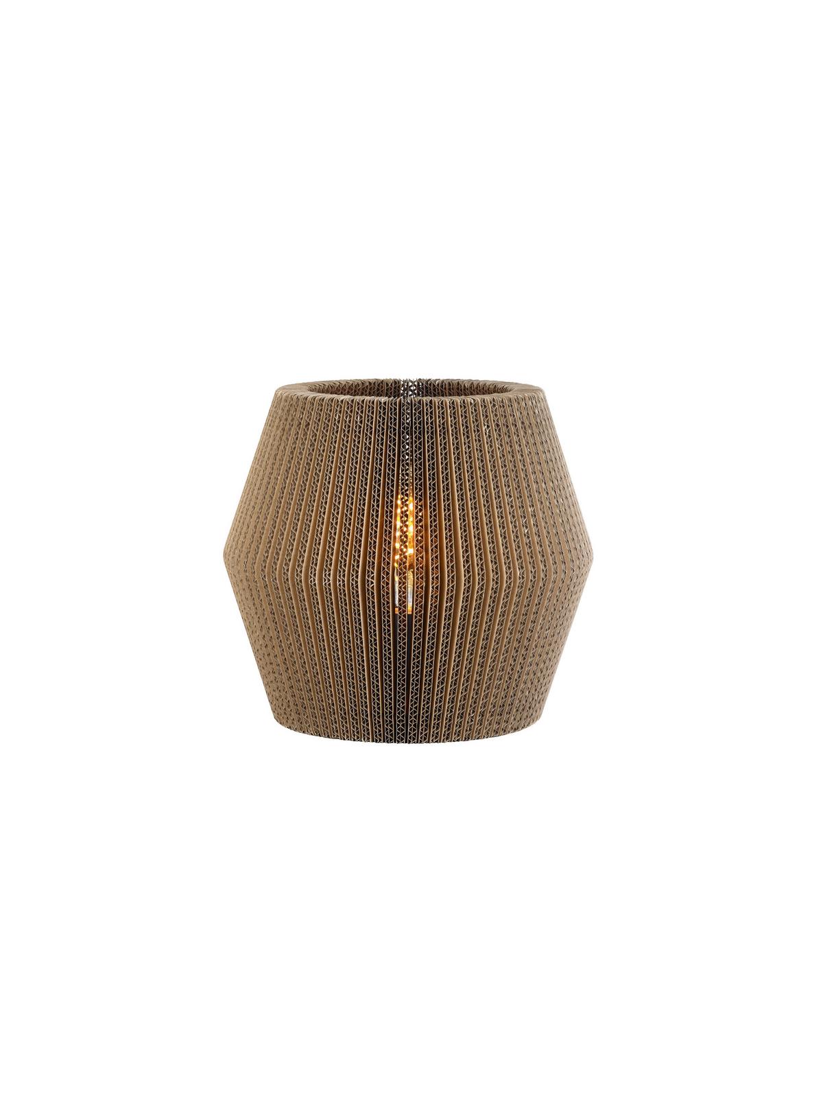 Tischleuchte 50418/1-20 - Naturfarben, Design, Wellpappe (ø 28/26cm) - Hell