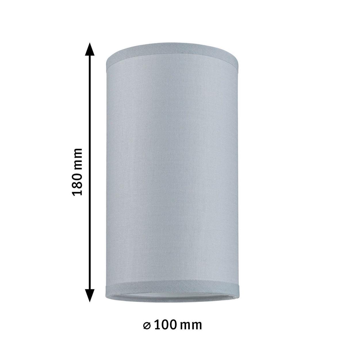 Schienensystem-Leuchtenschirm 95608 Urail Schirm Valerio - Hellgrau, Basics, Textil (10/18cm) - Paulmann