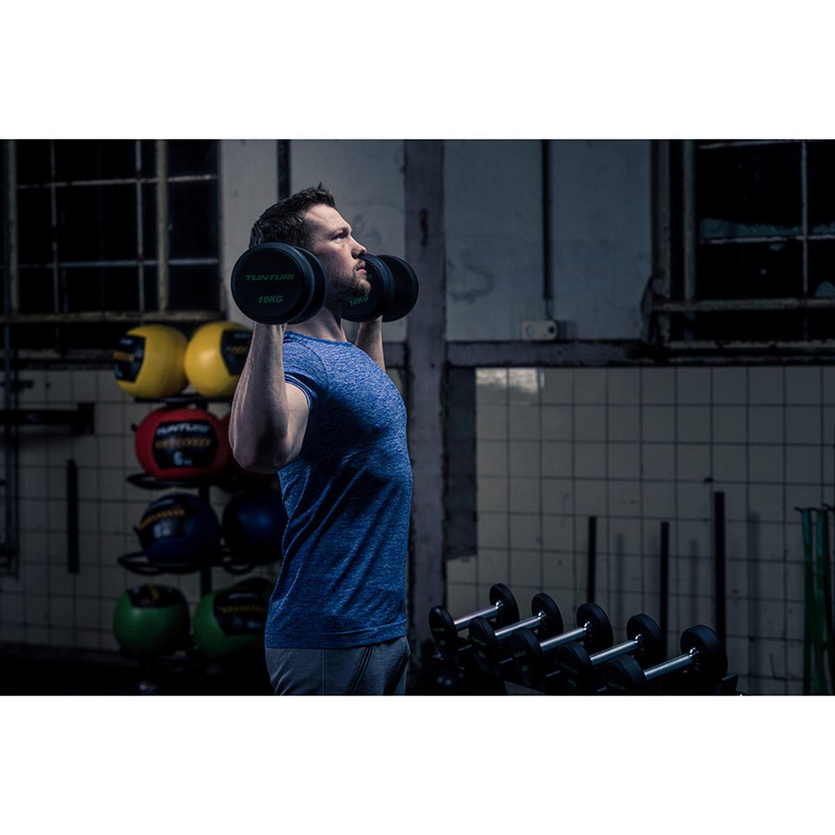Gewichteset Tunturi Pu Pro Dumbbell Set - Schwarz, KONVENTIONELL, Metall (80/56/38cm)
