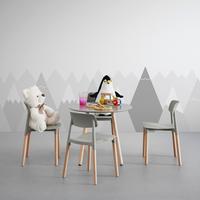 Dětská sedací souprava DESSY šedá - světle šedá, Moderní, dřevo/plast (60/48/60cm) - Bessagi Kids