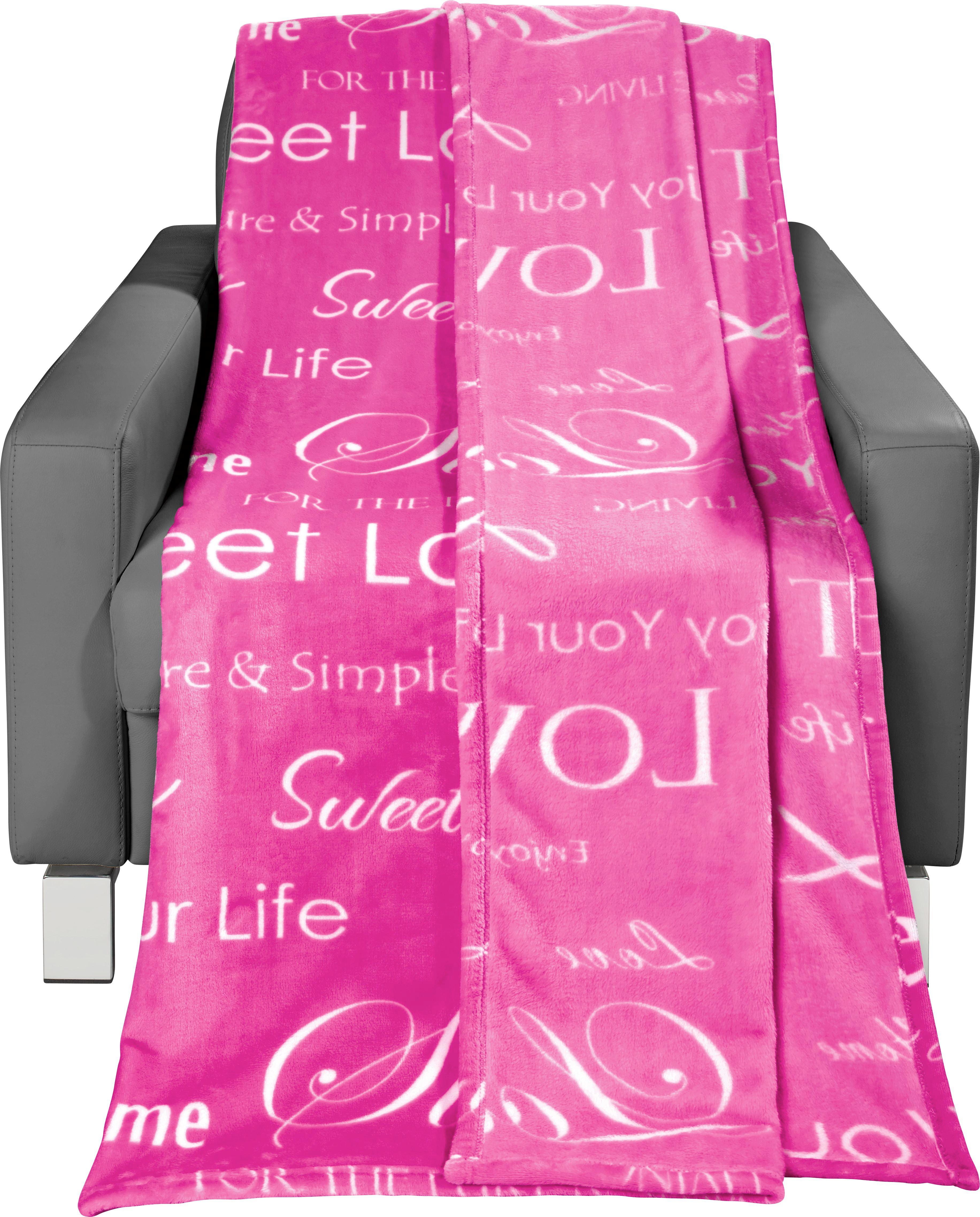 Kuscheldecke Rosa