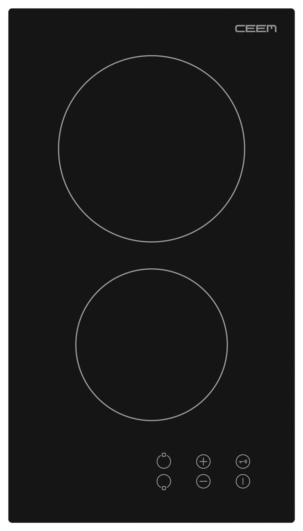 Ceem Glaskeramikkochfeld Autark, B: 32,6 Cm - Schwarz, Basics, Glas/Kunststoff (32,6/13,3/57,8cm) - CEEM