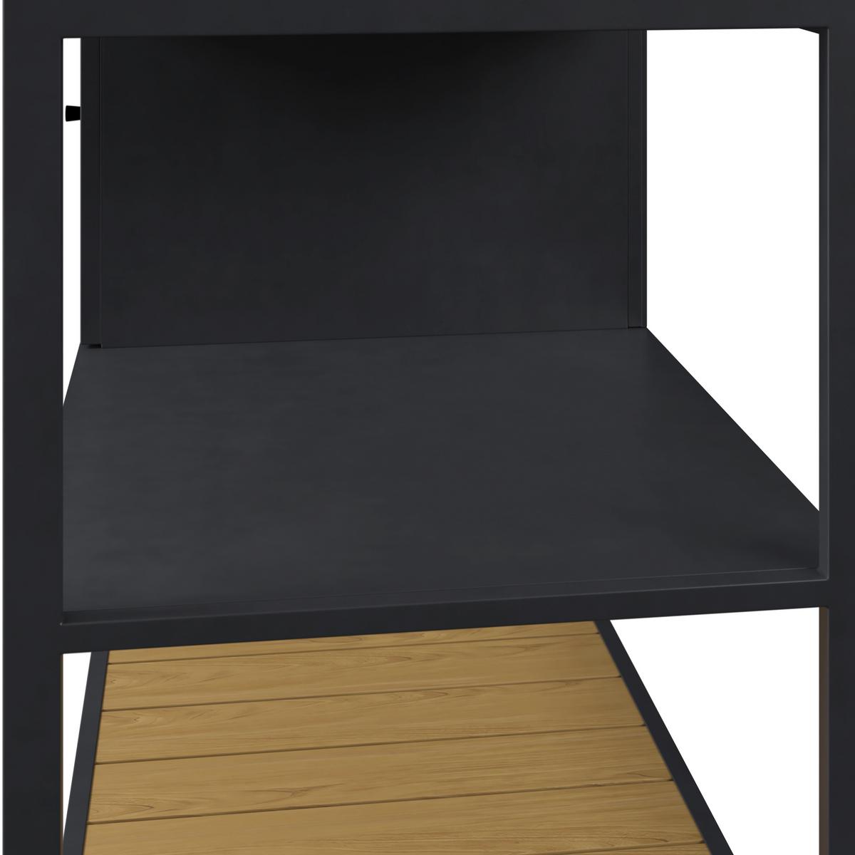 Outdoorküche Santiago Ii - Anthrazit/Naturfarben, Basics, Kunststoff/Metall (120/116/60cm) - Beldano