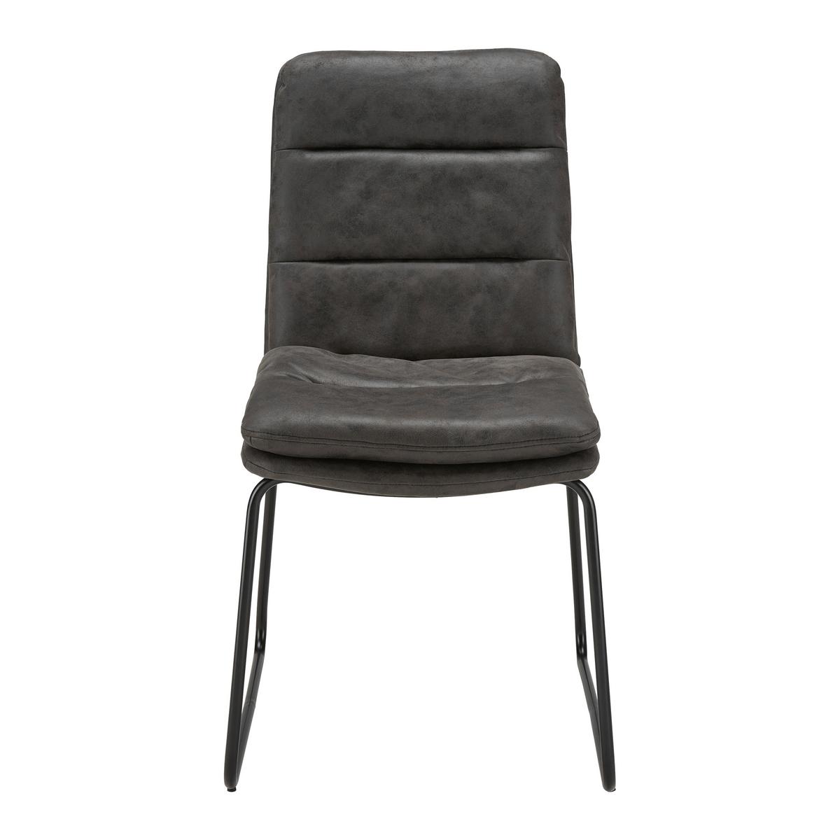 Jídelní židle KONA tmavě šedá - černá/tmavě šedá, Moderní, kov/textil (48/90/65cm) - Bessagi Home