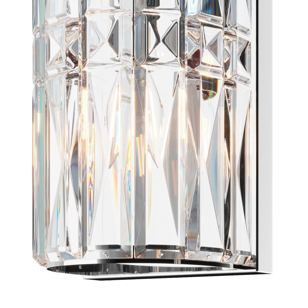 Wandleuchte Facet - Chromfarben/Transparent, Trend, Glas/Metall (13/10/75,2cm) - MAYTONI