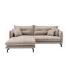 Ecksofa Lava - Beige/Schwarz, Design, Textil (180/255cm) - Livetastic