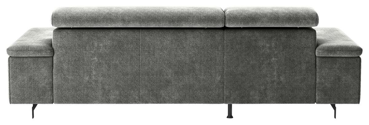 Ecksofa Mit Bettkasten Emma Grau 165x267 Cm - Schwarz/Grau, Textil (165/267cm) - MID.YOU