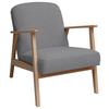 Sessel Retro - Buchefarben/Grau, MODERN, Holz/Textil (63/78/78cm) - Livetastic