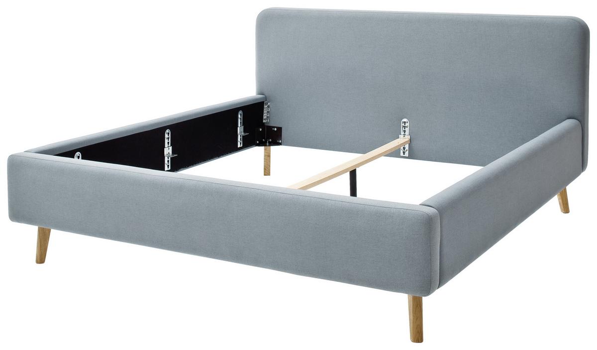 Polsterbett 140x200 Cm Mattis Hellblau - Eichefarben/Hellblau, Design, Textil (140/200cm) - Livetastic