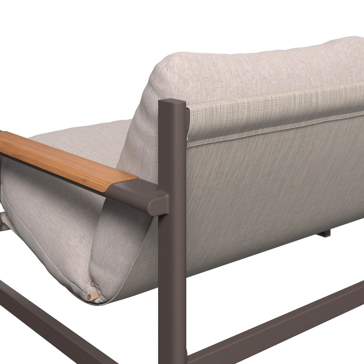 Loungegarnitur Pretoria - Dunkelgrau/Beige, Basics, Glas/Textil - Beldano