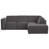 Ecksofa Dice Dunkelgrau 275x220 Cm - Dunkelgrau/Schwarz, MODERN, Textil (275/220cm) - Trendmanufaktur