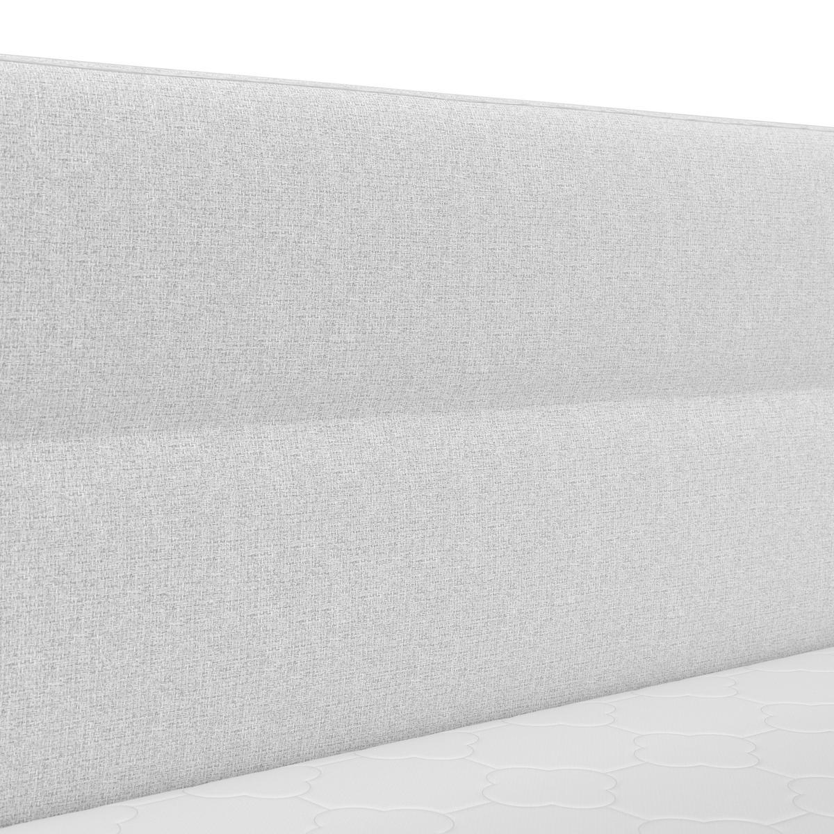 Boxspringová postel MARCO 180x200, světle šedá - černá/světle šedá, Moderní, dřevo/textil (180/200cm) - Bessagi