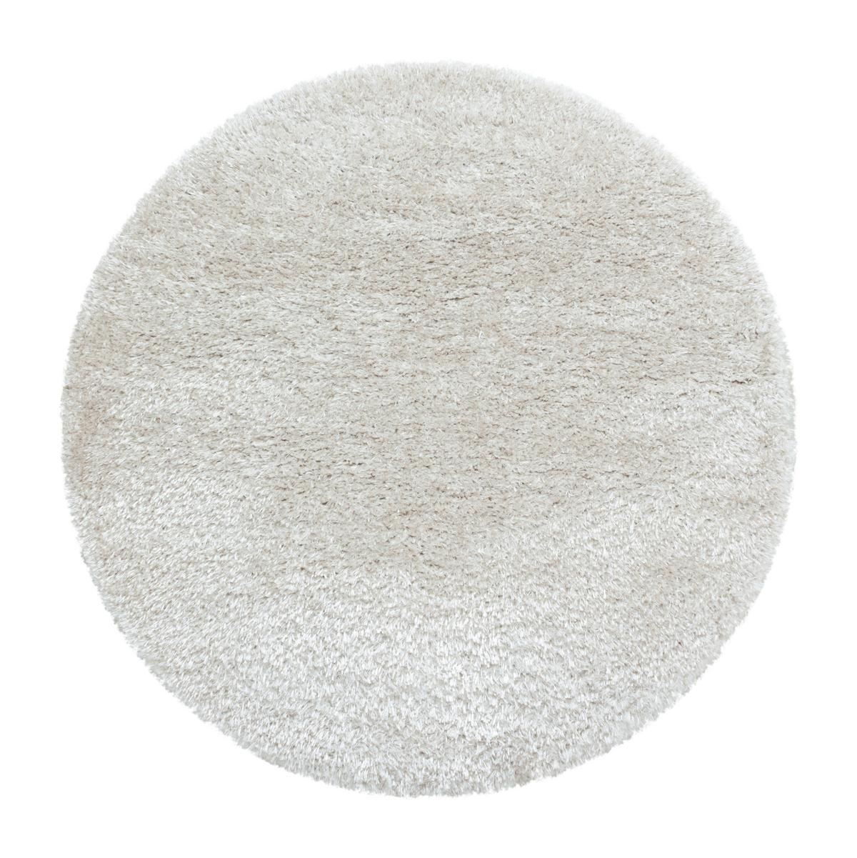Hochflor Teppich Naturfarben Naturfaser Brilliant Ø 120 cm - Naturfarben, Basics, Textil (120cm)
