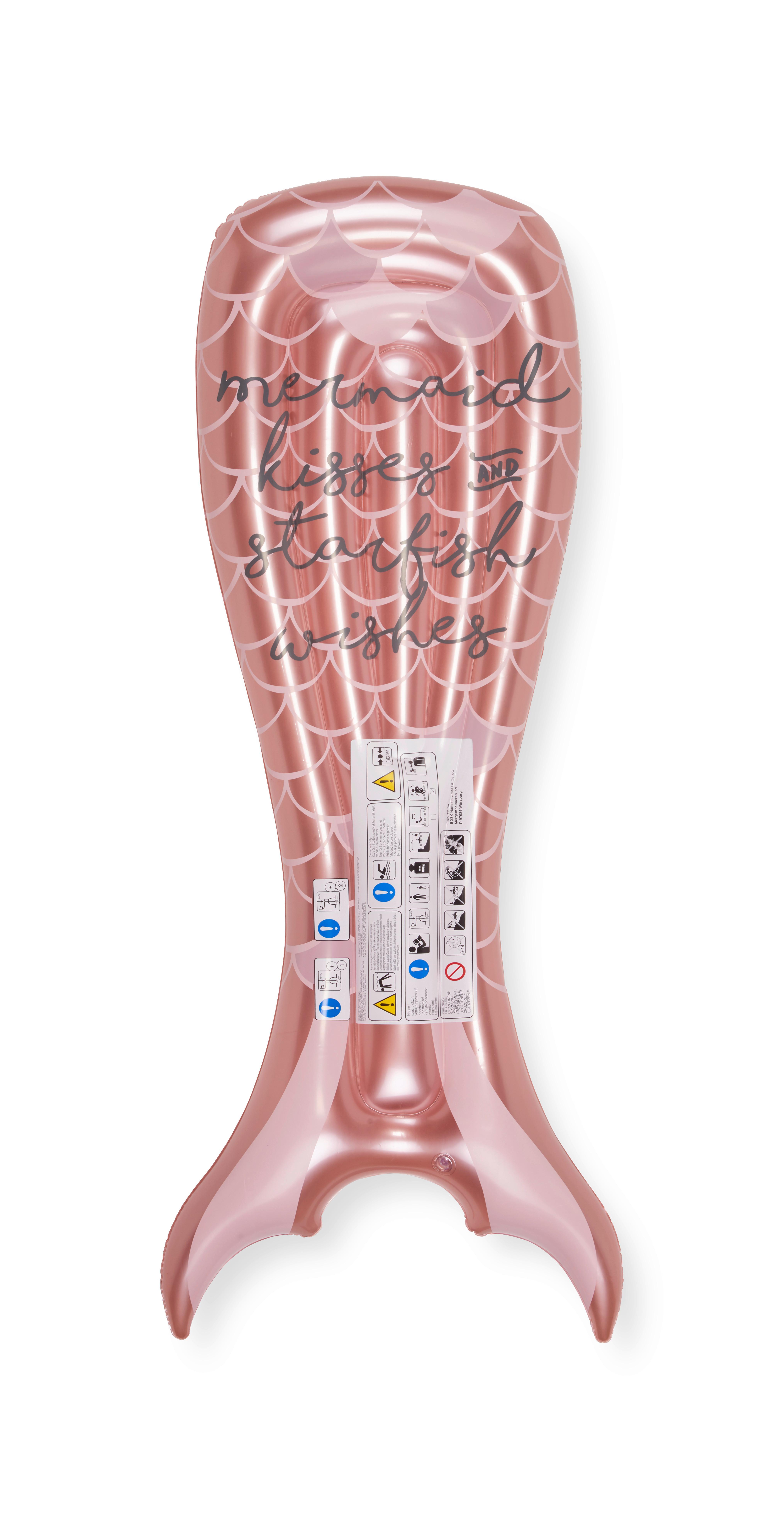 NAFUKOVACÍ LEHÁTKO MERMAID - růžová, plast (75/180cm)
