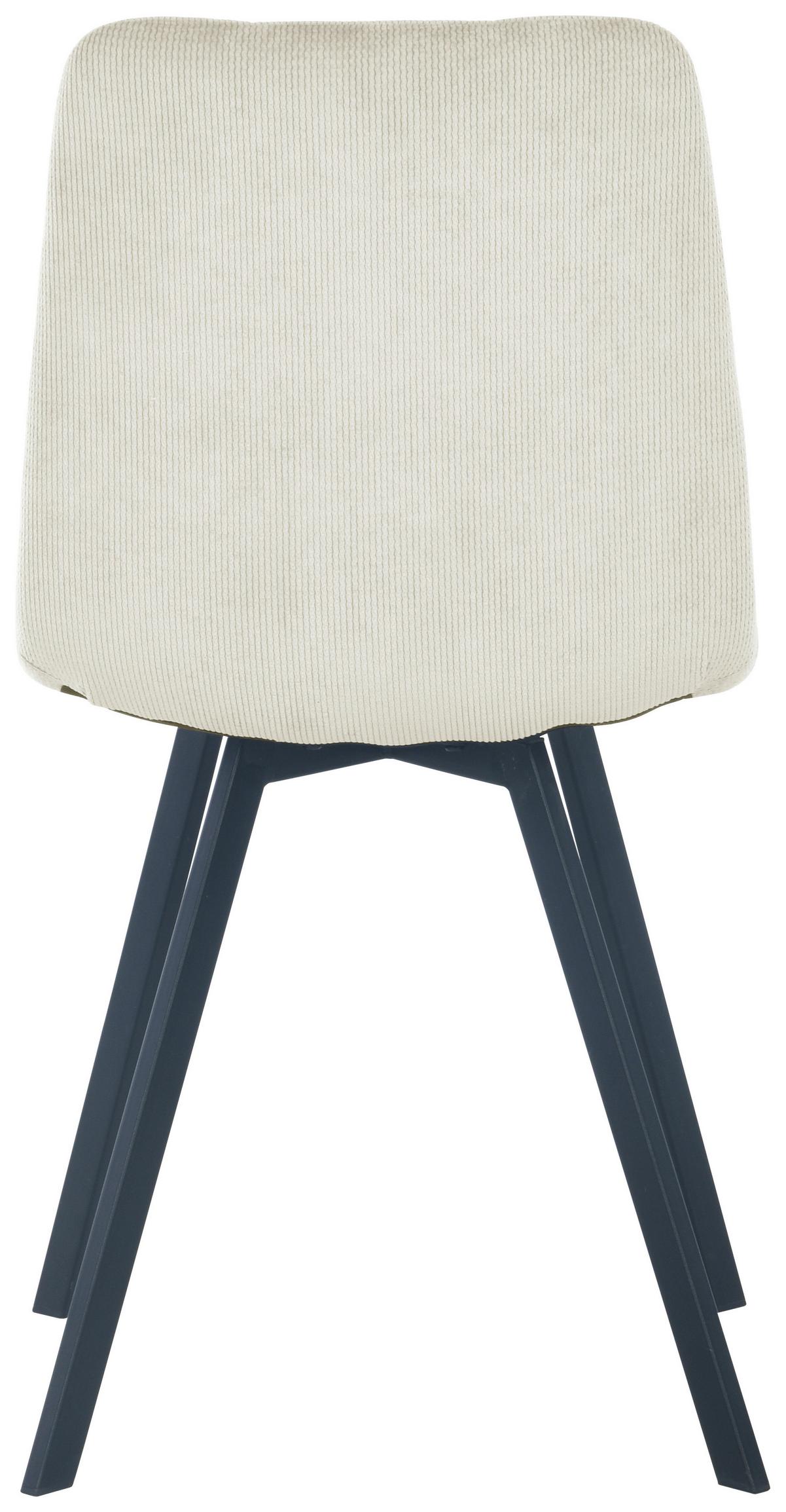 Stuhl Leon - Beige/Schwarz, LIFESTYLE, Holz/Textil (45/88/55cm) - Livetastic