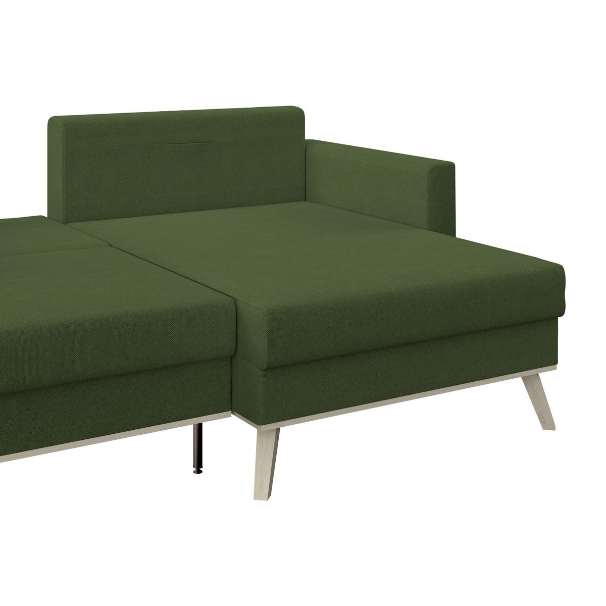 Ecksofa Carini - Eichefarben/Creme, Basics, Textil (222/152cm)