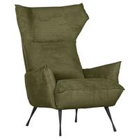 Ohrensessel Lorris - Dunkelgrün/Schwarz, KONVENTIONELL, Textil (83/110/92cm) - MID.YOU