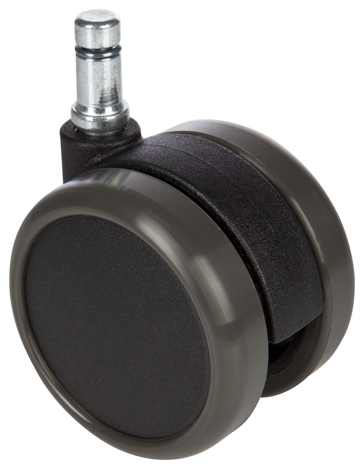 Bürostuhlrollen Rolo Schwarz Ø 6,5 Cm 5er-Set - Schwarz, Basics, Kunststoff/Metall (5/7,1/6,5cm) - MID.YOU