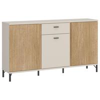 Kommode Mosano B: 150 cm - Kaschmir/Eichefarben, Trend, Holzwerkstoff (150/87/40cm)
