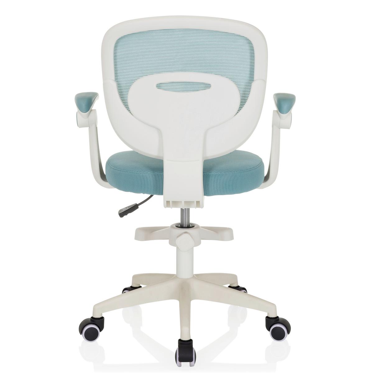 Jugenddrehstuhl Kiddy Smart Aqua B: 61 cm - Weiß, MODERN, Kunststoff/Textil (61/84-97/55cm) - MID.YOU