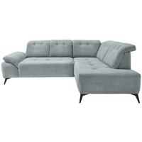 ECKSOFA Fiore, Hellblau S: 272x200 cm - Schwarz/Hellblau, MODERN, Textil (272/200cm) - Livetastic