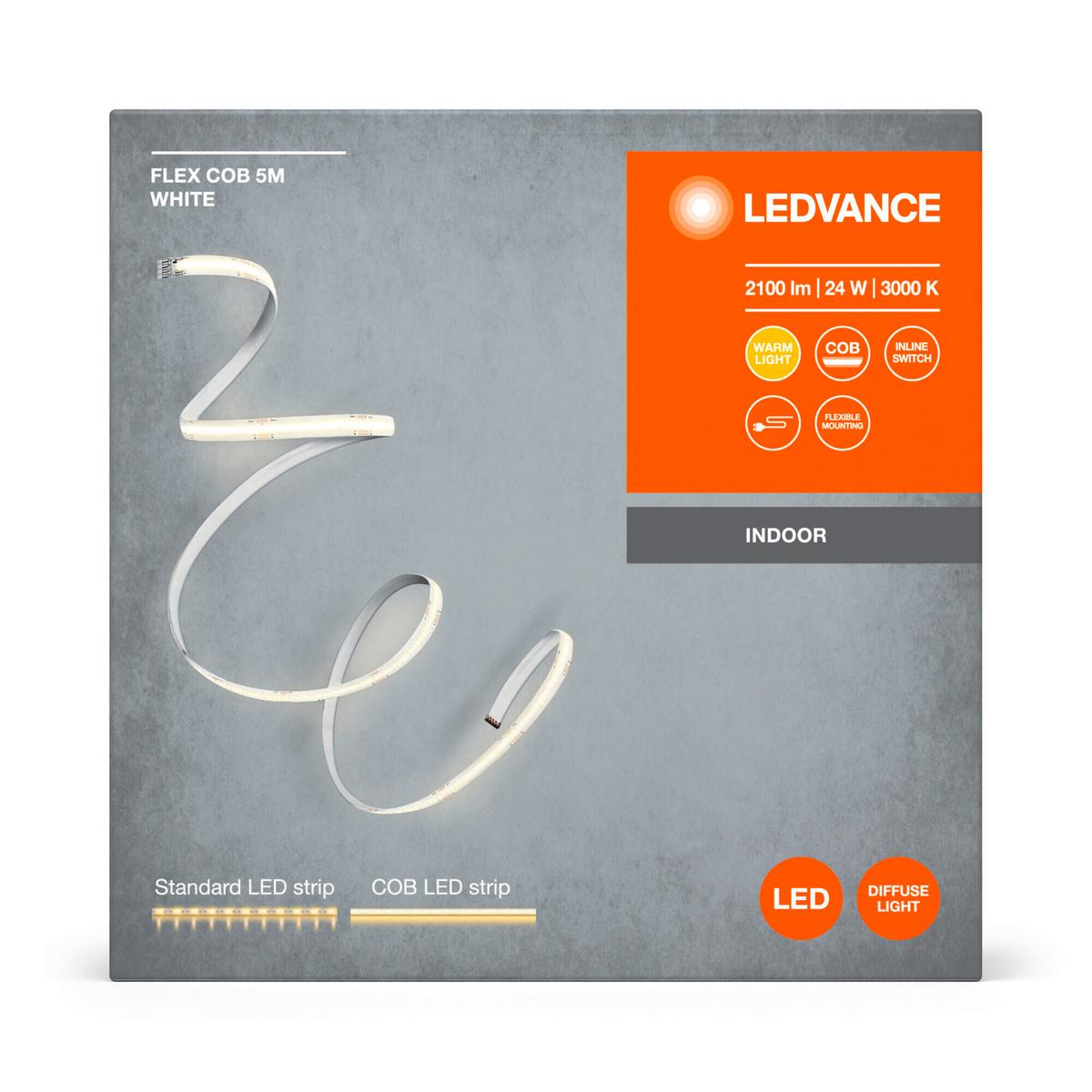 Led-streifen Cob Warmweiß L: 5 M - Gelb, Basics, Kunststoff (500/0,8/0,16cm) - Ledvance