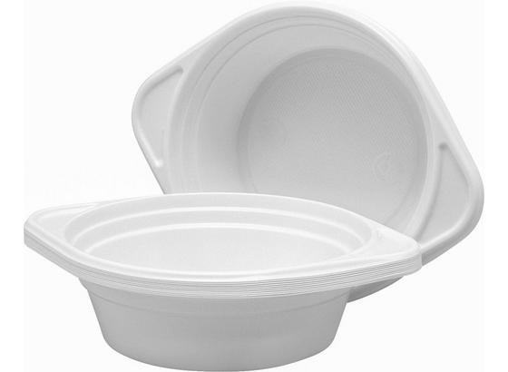 Einwegsuppenteller 10 Stk./Pkg. - Weiß, KONVENTIONELL, Kunststoff (16/20/5cm)