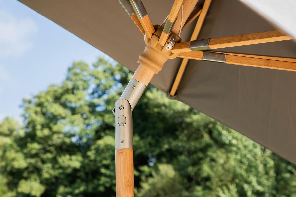 Sonnenschirm Cerox L/B: 270x250 cm Grau - Grau, KONVENTIONELL (270/250cm) - Gardenson