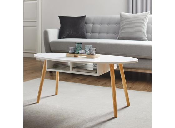 Konferenčný Stolík Silvio - biela/farby pínie, Moderný, drevo/kompozitné drevo (100/50/42,5cm) - Modern Living Konferenčný Stolík Silvio - biela/farby pínie, Moderný, drevo/kompozitné drevo (100/50/42,5cm) - Modern Living