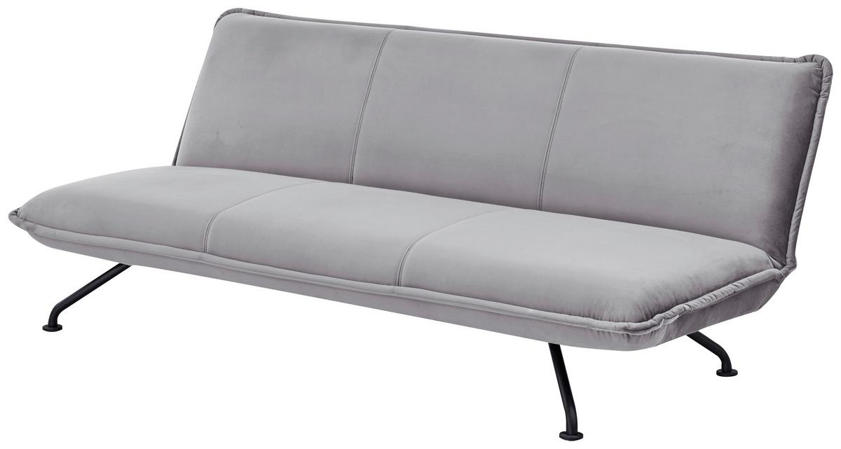 Rozkladacia pohovka TONY, sivý velúr - čierna/sivá, Modern, kov/textil (190/75/89cm) - MID.YOU